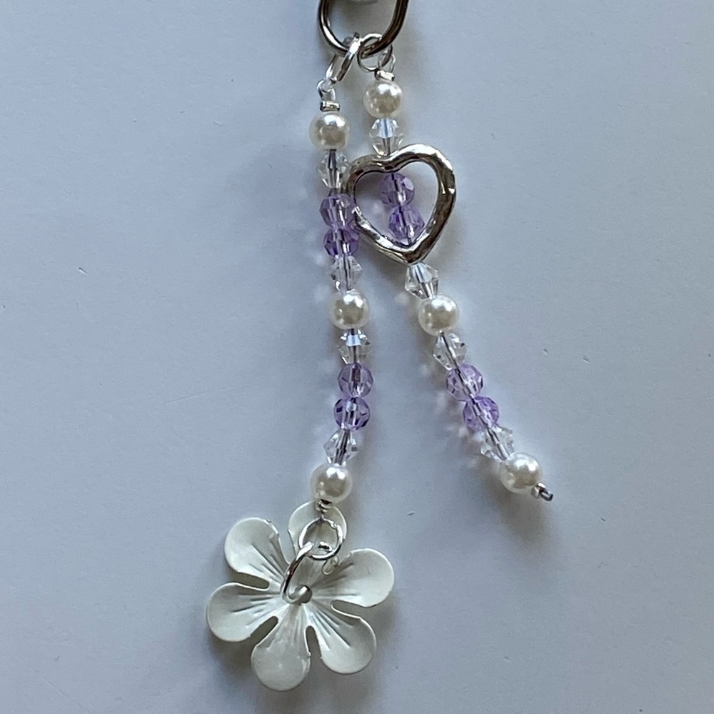 ❣︎ Purple flower keychain ❣︎